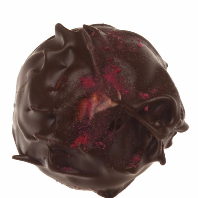 Raspberry Dark Round Truffle